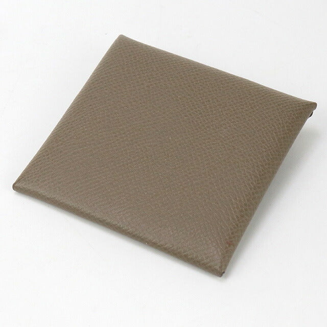 中古 エルメス 小銭入れ ユニセックス ブランド HERMES バスティア グレー 財布 USDHE95604011