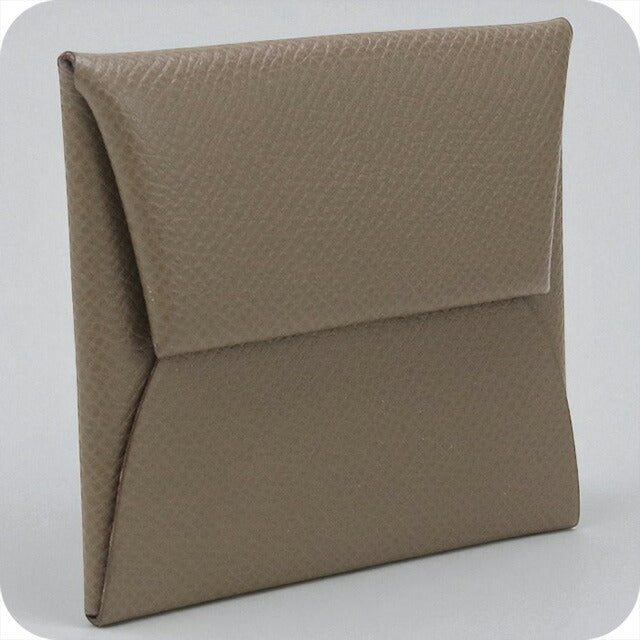 中古 エルメス 小銭入れ ユニセックス ブランド HERMES バスティア グレー 財布 USDHE95604011