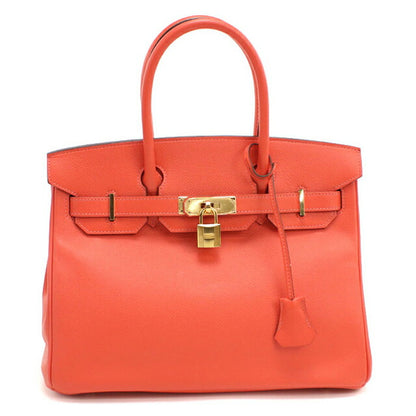 二手 Hermes 手提包 女士品牌 HERMES Birkin 30 橙色包 USDHE95763011