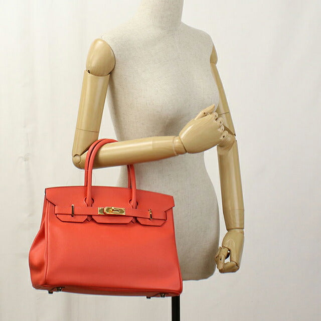 二手 Hermes 手提包 女士品牌 HERMES Birkin 30 橙色包 USDHE95763011