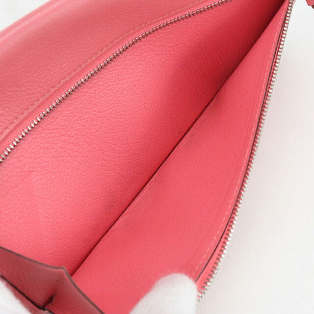 中古 エルメス 長財布ニ折小銭入付き レディース ブランド HERMES ドゴンロング ピンク 財布 USDHE95879011