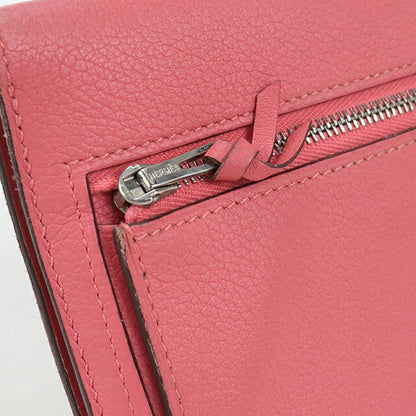 中古 エルメス 長財布ニ折小銭入付き レディース ブランド HERMES ドゴンロング ピンク 財布 USDHE95879011