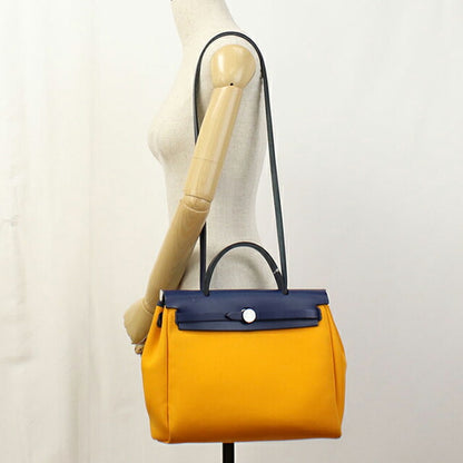 二手爱马仕手提包女士品牌 HERMES Ale Bag Zip PM 2WAY 黄色包 USDHE95921011