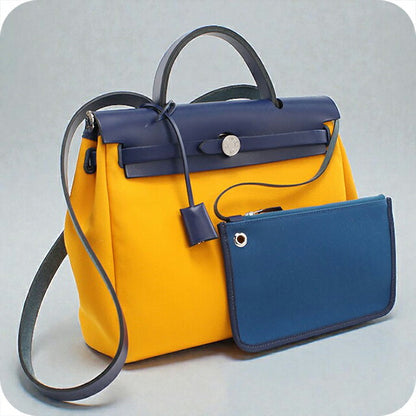 二手爱马仕手提包女士品牌 HERMES Ale Bag Zip PM 2WAY 黄色包 USDHE95921011