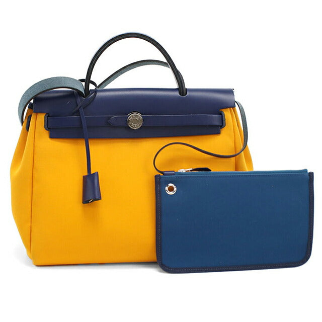 二手爱马仕手提包女士品牌 HERMES Ale Bag Zip PM 2WAY 黄色包 USDHE95921011