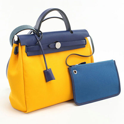 二手爱马仕手提包女士品牌 HERMES Ale Bag Zip PM 2WAY 黄色包 USDHE95921011