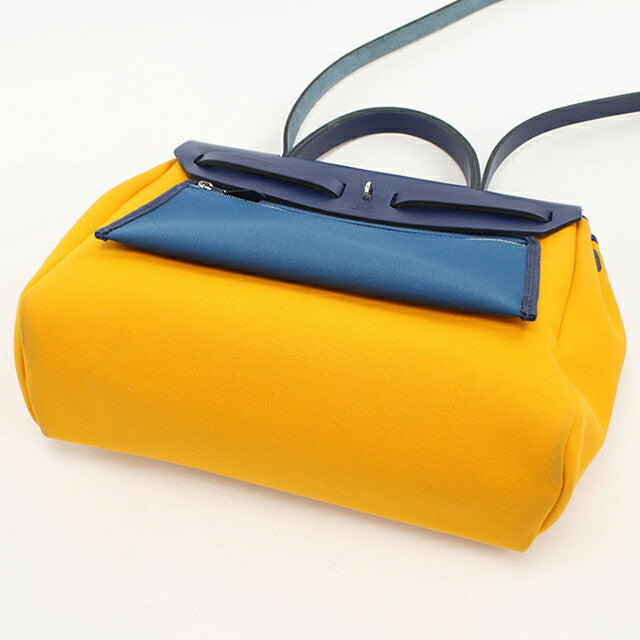 二手爱马仕手提包女士品牌 HERMES Ale Bag Zip PM 2WAY 黄色包 USDHE95921011