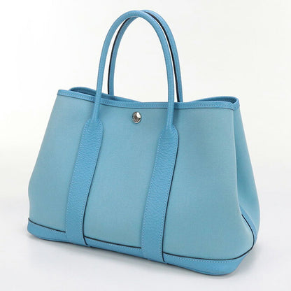中古 エルメス トートバッグ レディース ブランド HERMES ガーデンパーティーTPM ブルー バッグ USDHE96039011