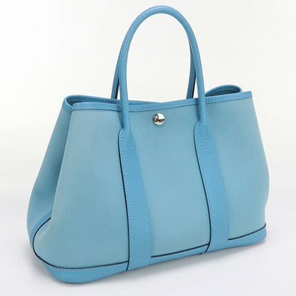 中古 エルメス トートバッグ レディース ブランド HERMES ガーデンパーティーTPM ブルー バッグ USDHE96039011