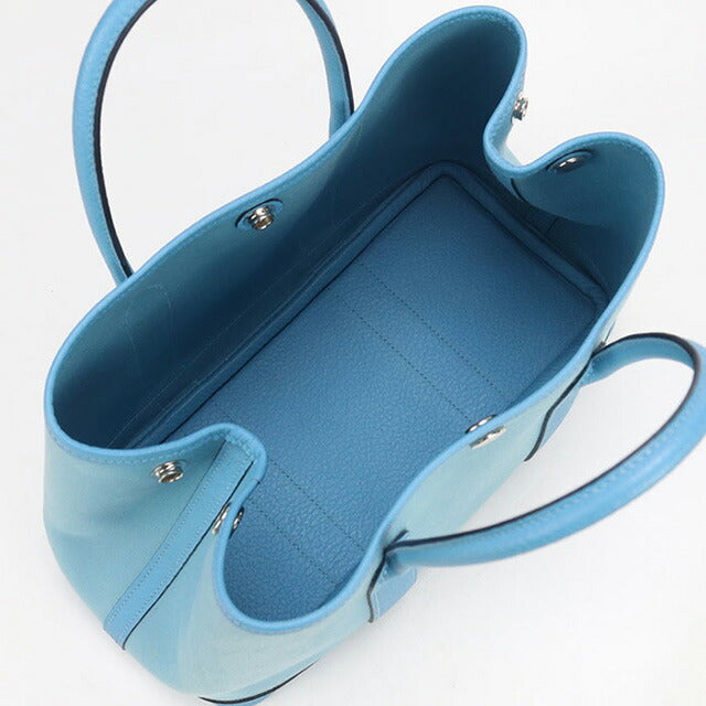 中古 エルメス トートバッグ レディース ブランド HERMES ガーデンパーティーTPM ブルー バッグ USDHE96039011