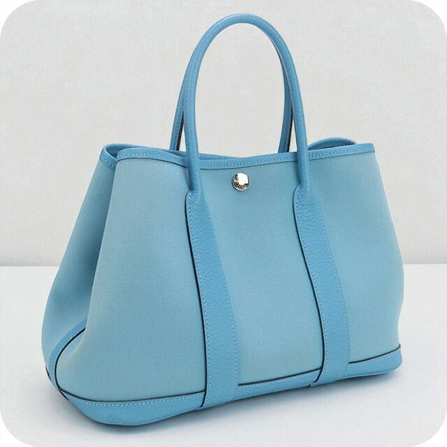中古 エルメス トートバッグ レディース ブランド HERMES ガーデンパーティーTPM ブルー バッグ USDHE96039011