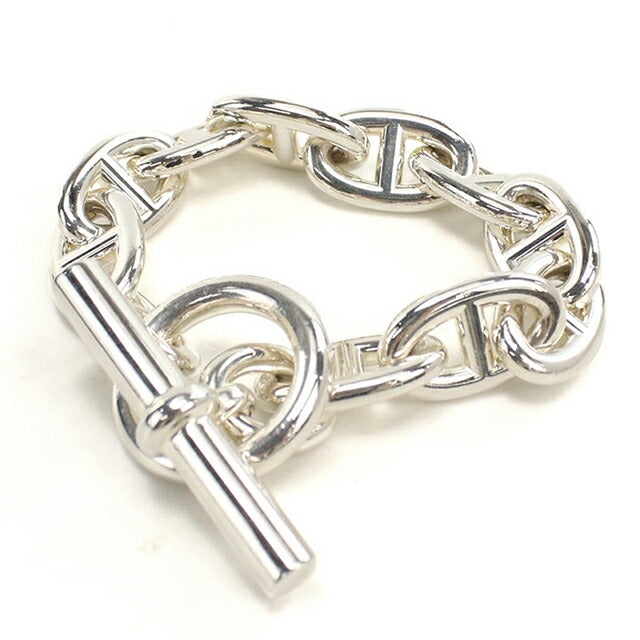 中古 エルメス ブレスレット ユニセックス ブランド HERMES シェーヌダンクルTGM 11コマ シルバー アクセサリー USDHE96117011