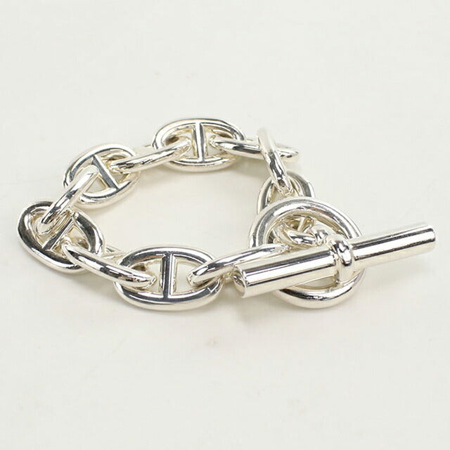 中古 エルメス ブレスレット ユニセックス ブランド HERMES シェーヌダンクルTGM 11コマ シルバー アクセサリー USDHE96117011