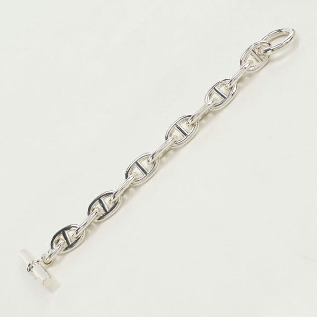 中古 エルメス ブレスレット ユニセックス ブランド HERMES シェーヌダンクルTGM 11コマ シルバー アクセサリー USDHE96117011