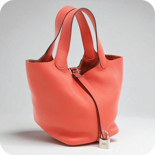 中古 エルメス ハンドバッグ レディース ブランド HERMES ピコタンロックPM レッド バッグ USDHE96192011