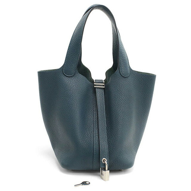 中古 エルメス ハンドバッグ レディース ブランド HERMES ピコタンロックPM ブルー バッグ USDHE96236011