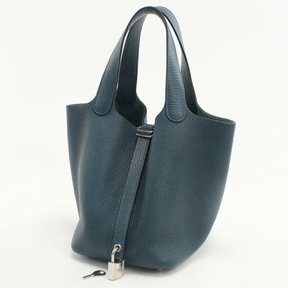 中古 エルメス ハンドバッグ レディース ブランド HERMES ピコタンロックPM ブルー バッグ USDHE96236011
