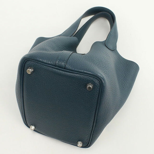中古 エルメス ハンドバッグ レディース ブランド HERMES ピコタンロックPM ブルー バッグ USDHE96236011