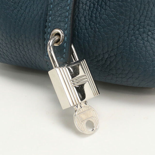 中古 エルメス ハンドバッグ レディース ブランド HERMES ピコタンロックPM ブルー バッグ USDHE96236011