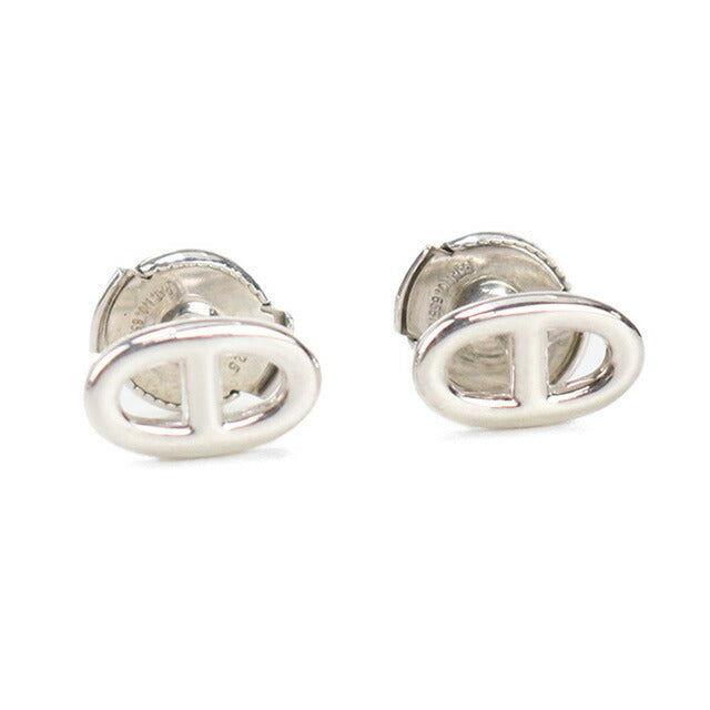 中古 エルメス ピアス レディース ブランド HERMES シェーヌダンクル ファランドール シルバー アクセサリー USDHE96281011