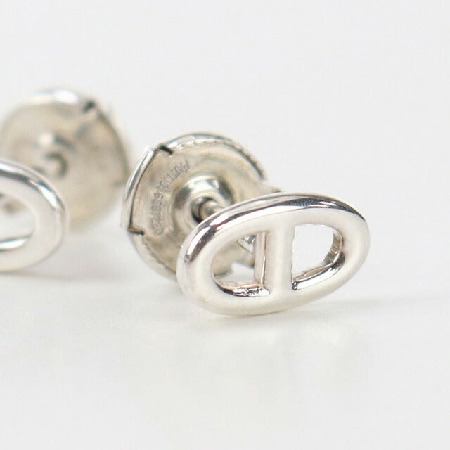 中古 エルメス ピアス レディース ブランド HERMES シェーヌダンクル ファランドール シルバー アクセサリー USDHE96281011