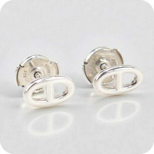 中古 エルメス ピアス レディース ブランド HERMES シェーヌダンクル ファランドール シルバー アクセサリー USDHE96281011