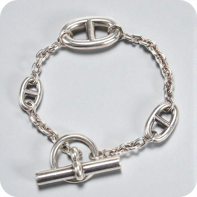 中古 エルメス ブレスレット レディース ブランド HERMES シェーヌダンクル ファランドール シルバー アクセサリー USDHE96291011