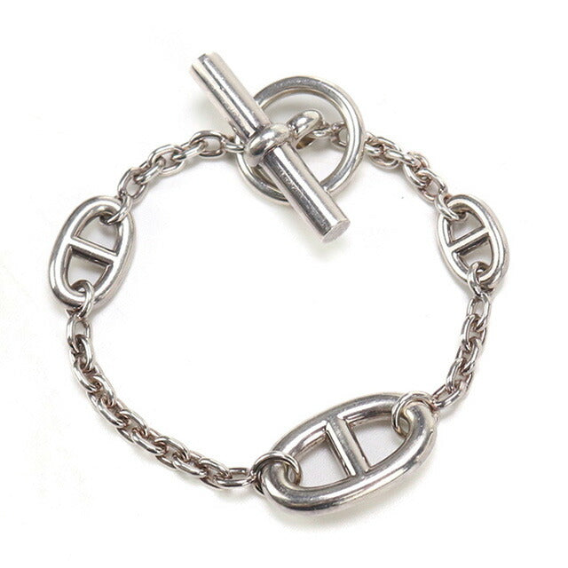 中古 エルメス ブレスレット レディース ブランド HERMES シェーヌダンクル ファランドール シルバー アクセサリー USDHE96291011