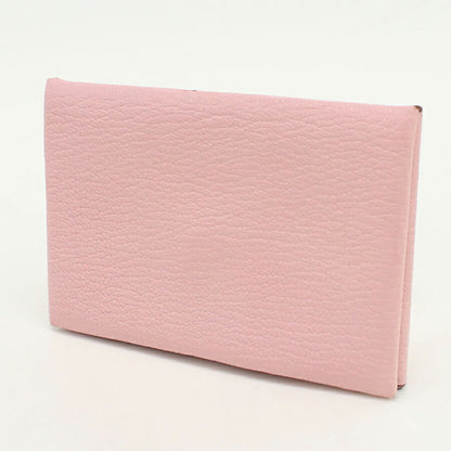 中古 エルメス カードケース レディース ブランド HERMES カルヴィ ピンク 財布 USDHE96671011