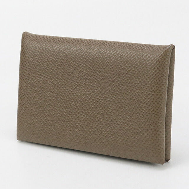 中古 エルメス 小銭入れ ユニセックス ブランド HERMES カルヴィ グレー 財布 USDHE96719011