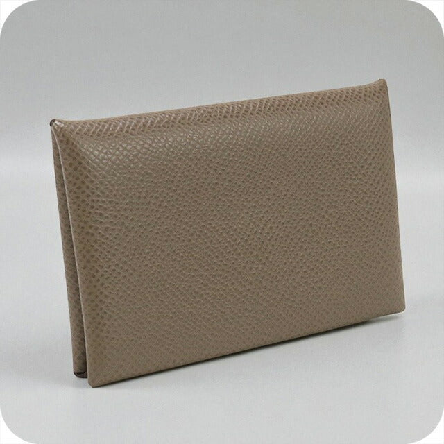 中古 エルメス 小銭入れ ユニセックス ブランド HERMES カルヴィ グレー 財布 USDHE96719011
