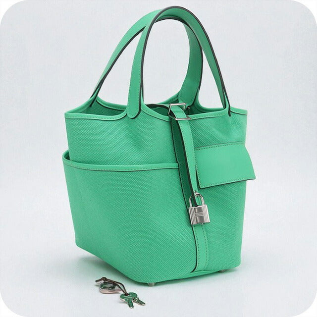中古 エルメス ハンドバッグ レディース ブランド HERMES ピコタンロックPM カーゴ グリーン バッグ USDHE97667011