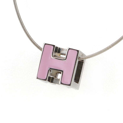 中古 エルメス ネックレス レディース ブランド HERMES Hキューブ カージュドアッシュ ネックレス ピンク アクセサリー USDHE97834011