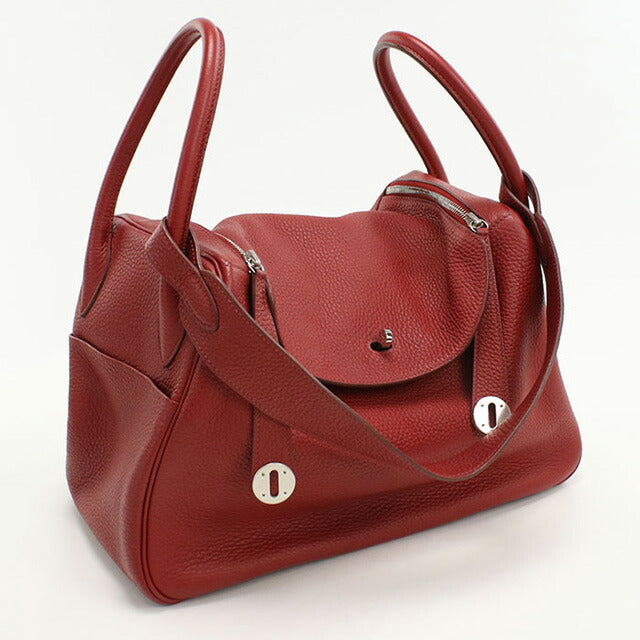 中古 エルメス ハンドバッグ レディース ブランド HERMES リンディ34 レッド バッグ USDHE98494011