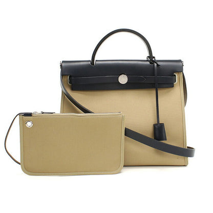 二手 Hermes 手提包 女士品牌 HERMES Ale Bag Zip PM 米色包 USDHE98934011