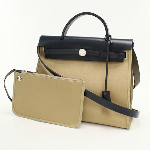 二手 Hermes 手提包 女士品牌 HERMES Ale Bag Zip PM 米色包 USDHE98934011