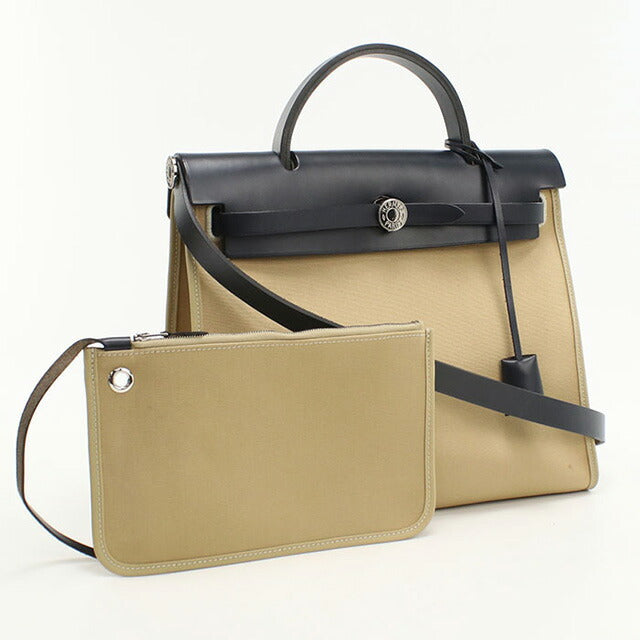 二手 Hermes 手提包 女士品牌 HERMES Ale Bag Zip PM 米色包 USDHE98934011