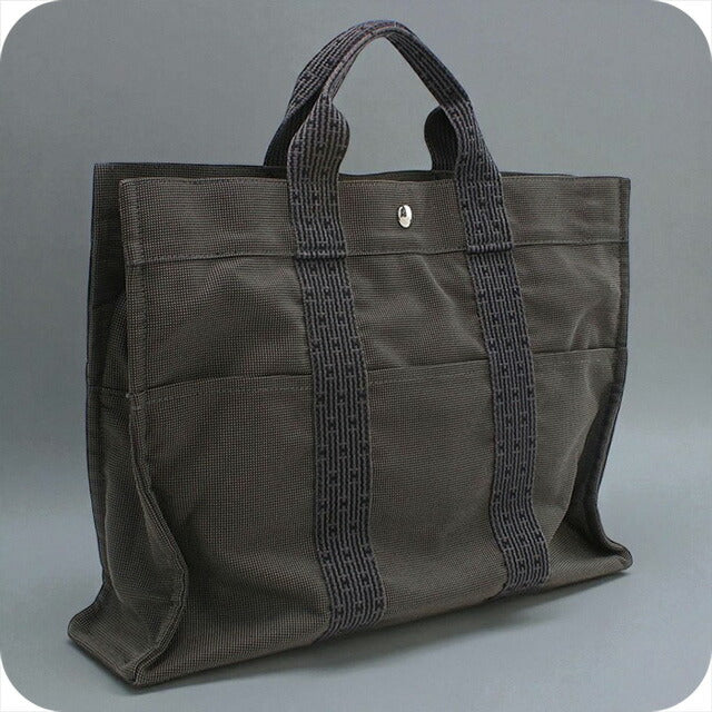 中古 エルメス トートバッグ ユニセックス ブランド HERMES エールライントートMM グレー バッグ USDHE99370011