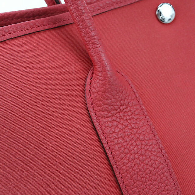 二手 Hermes 手提包 女士品牌 HERMES Garden Party PM 红色包 USDHE99530011