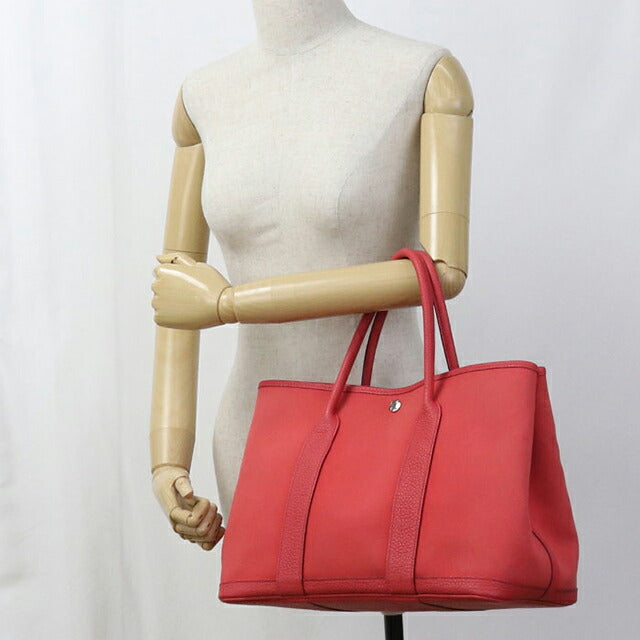 二手 Hermes 手提包 女士品牌 HERMES Garden Party PM 红色包 USDHE99530011