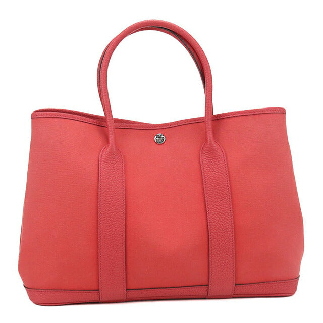 二手 Hermes 手提包 女士品牌 HERMES Garden Party PM 红色包 USDHE99530011