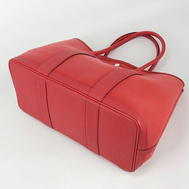 二手 Hermes 手提包 女士品牌 HERMES Garden Party PM 红色包 USDHE99530011