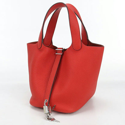 Used Hermes Handbag Ladies Brand HERMES Picotan Lock PM Red Bag USDHE99722011