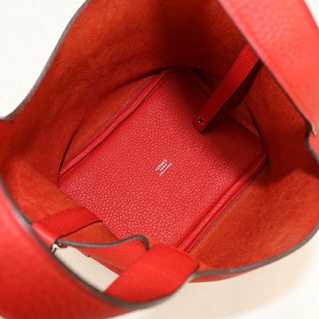 Used Hermes Handbag Ladies Brand HERMES Picotan Lock PM Red Bag USDHE99722011