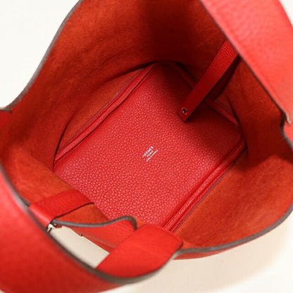 Used Hermes Handbag Ladies Brand HERMES Picotan Lock PM Red Bag USDHE99722011