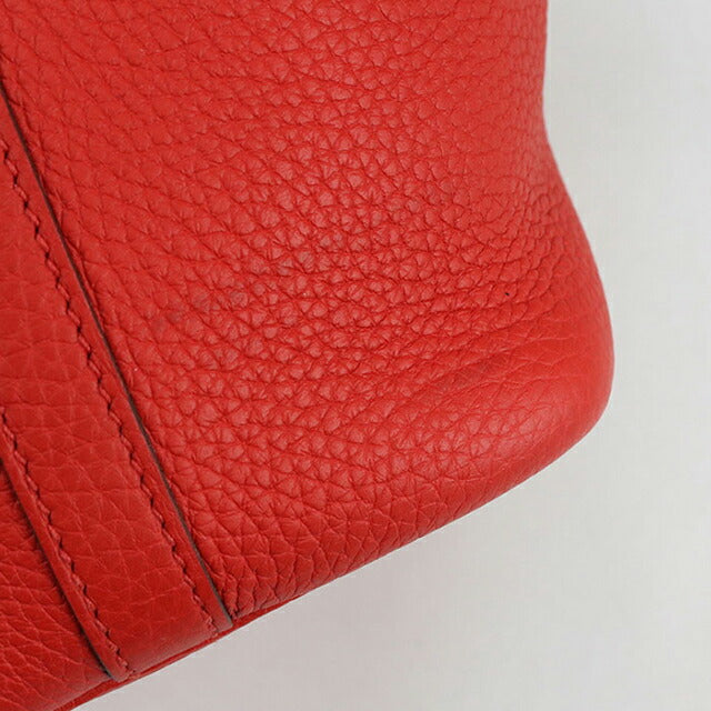 Used Hermes Handbag Ladies Brand HERMES Picotan Lock PM Red Bag USDHE99722011
