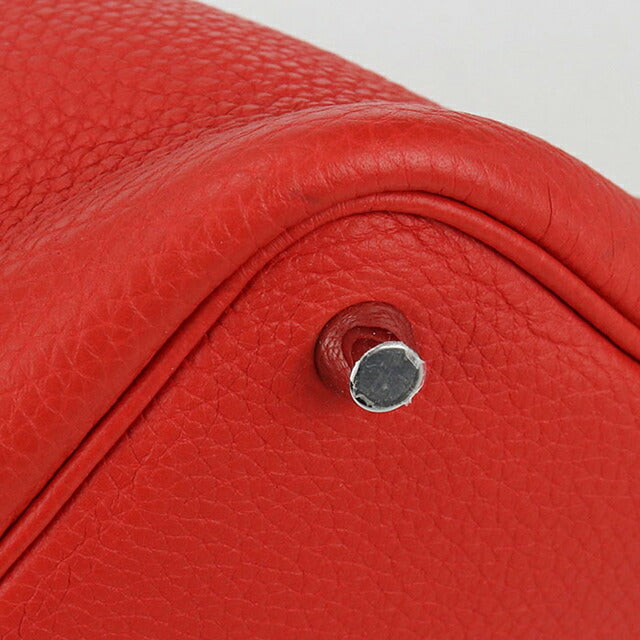 Used Hermes Handbag Ladies Brand HERMES Picotan Lock PM Red Bag USDHE99722011