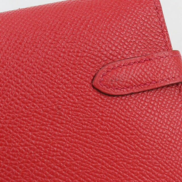 中古 エルメス 長財布ニ折小銭入付き レディース ブランド HERMES ケリーウォレット レッド 財布 USDHE99956011