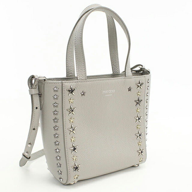 いちごグレー ジュレザー ハンドバッグ30cmゴールド金具新品未使用超美品 GIANNI CHIARINIのショルダーバッグ PENELOPE M ｜送料無料|SILVER