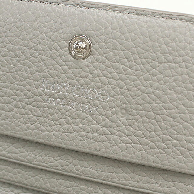 中古 ジミーチュウ 二つ折り財布 二折財布 コンパクト レディース ブランド JIMMY CHOO ハンネ グレー USDJI114760011